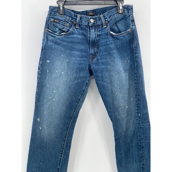 POLO RALPH LAUREN Men's Medium Blue Denim Regular-Fit Straight Leg Jean SZ 30X32 - Picture 3 of 12